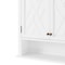 Alaterre Furniture Coventry 27"W x 29"H Wall Mounted Bath Storage Cabinet with Two Doors and Open Shelf ANCT75WH - alternate 4